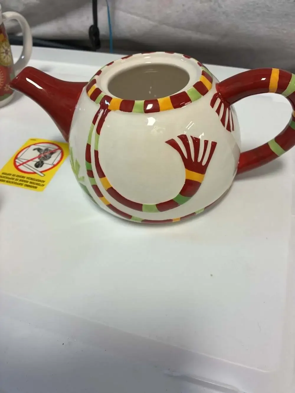 Pier 1 Imports Jolly Holiday Snowman Ceramic Teapot